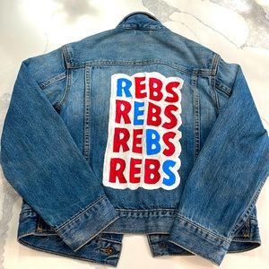 Denim Jean jacket custom ole miss rebels